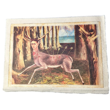 Frida the Hunted Deer Amate Bark Paper Print Silk Screen Frida the Hunted Deer Amate Bark Paper Print Silk Screen