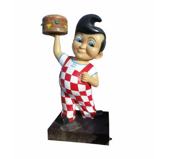 Big Boy Metal Garden Statue Painted Original Recycled Aluminum Art