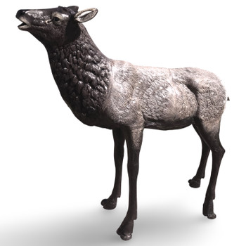 Full Grown Cow Elk Sculpture Bronze Finish Aluminum Artisan Cast Full Grown Cow Elk Sculpture Bronze Finish Aluminum Artisan Cast