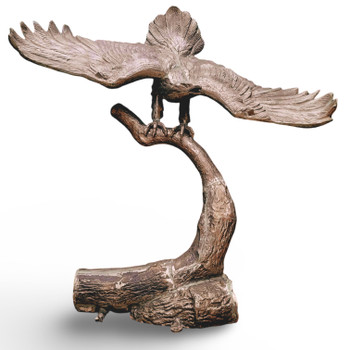 Majestic Eagle Landing on a Tree Branch Aluminum Cast Bronze Majestic Eagle Landing on a Tree Branch Aluminum Cast Bronze