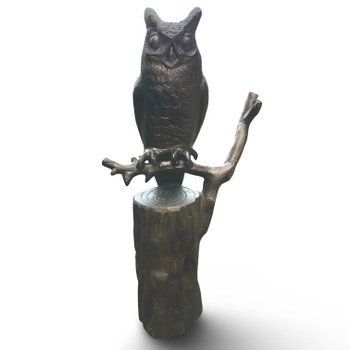 Hand Cast Sculpture Owl on a Tree Branch Recycked Aluminum Hand Cast Sculpture Owl on a Tree Branch Recycked Aluminum