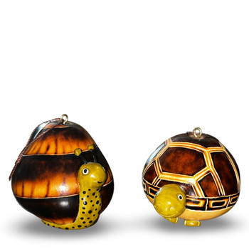 Tortuga Caracol Gourd Ornament Carved Turtle or Snail Tortuga Caracol Gourd Ornament Carved Turtle or Snail