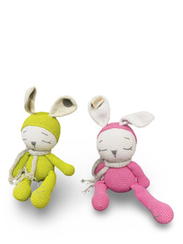 Crochet Plush Alpaca Rabbit Doll 8.5" Toy Knitted Soft Plush Hand Amigurumi