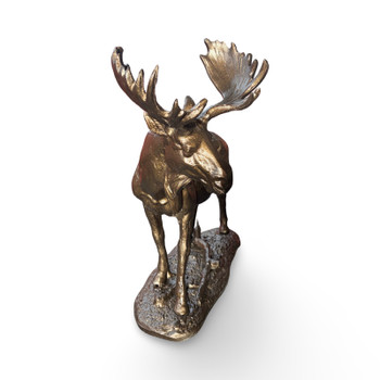 Cold Painted Bronze Finish Cast Moose