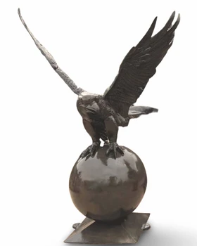 American Eagle Perched on a Sphere Bronze