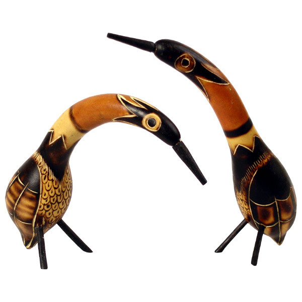 Gourd Carved Standing Bird 8