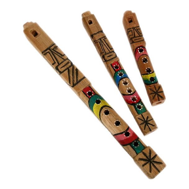 Tarka Flute Peruvian Traditional Wooden Carving Musical Instrument