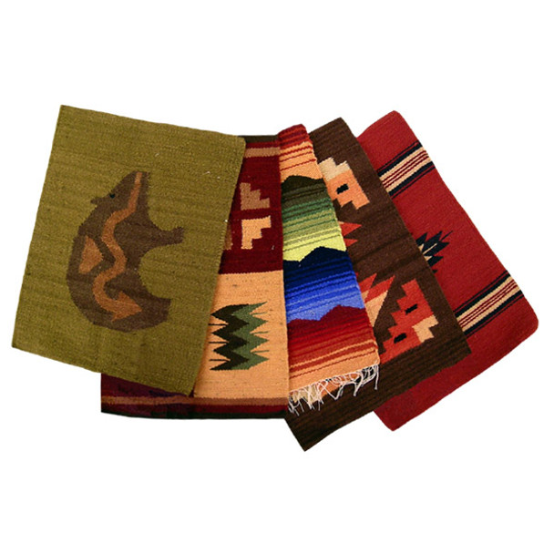 100% Wool 12" x 16" Place Mats in Assorted Designs and Colors Hand Made