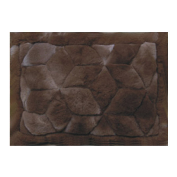 Alpaca Fur Rug  Pillow Case 2' x 3' - Design #22 Chocolate Brown Mat