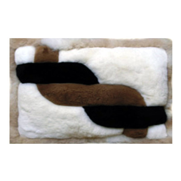 Alpaca Fur Rug Twisted Rope 22" x 32" - Design 26