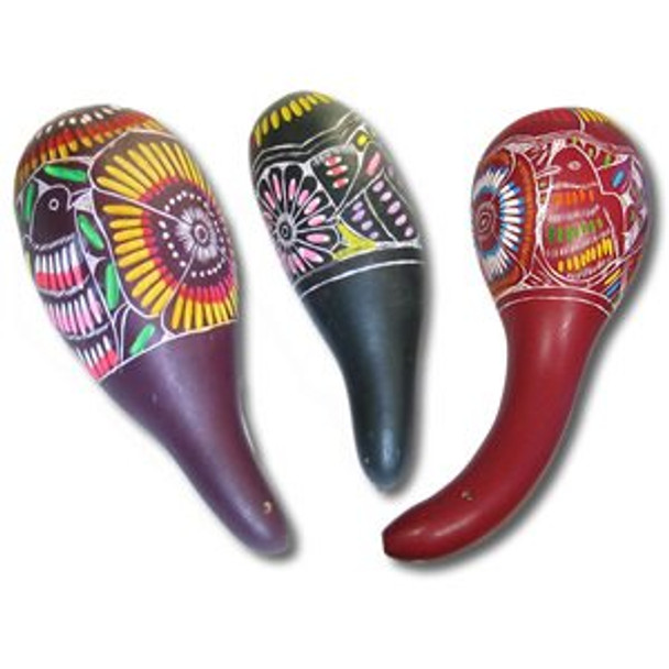 Gourd Maraca Pairs 7" Spring Patterns in Bright Colors!