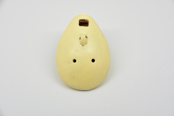 Ocarina Frontier with Two Holes on the Bottom and Six on the Top Clay Flute Peru