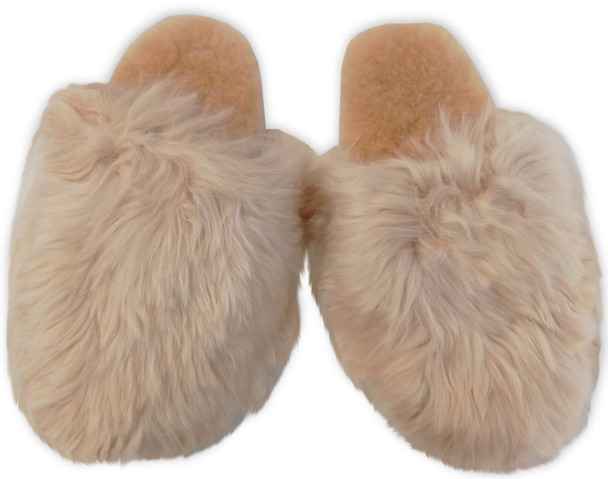 Baby Alpaca Slippers Finest Natural Beige Slip On House Shoes