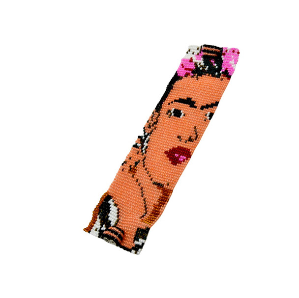 Frida Magnetic Bracelet Hand Made in Fine Czech Crystal Beads 2.5" 