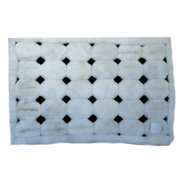 Alpaca Fur Rug Dots on White 22" x 32" Pillow Case - Design 31