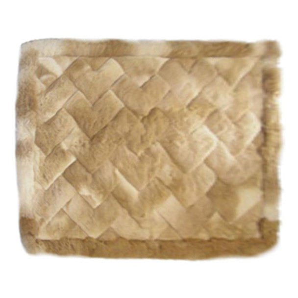 Alpaca Fur Rug Interwoven  Pillow Case 22" x 32" - Design 19