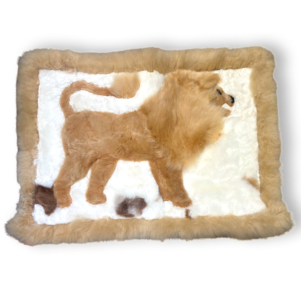  Baby Alpaca Fur Lion Pillow Case Ultra Soft  21" x 29" Size- Design 100