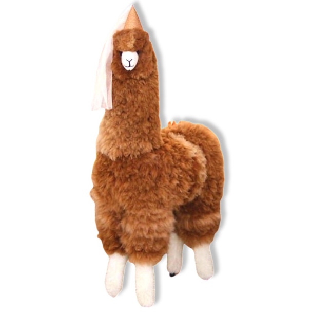 Extra Large Size 48" Alpaca Fur Plush Doll Model Natural Long Hair