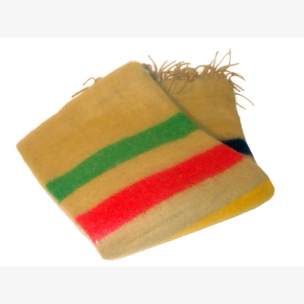 Ultra Soft Brushed Trade Tan Alpaca Blanket Striped Fringed