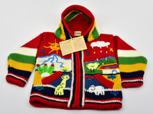 Kids Handmade Appliqué Knit Zip-Up Hooded Sweaters - malisun