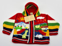 Kids Cotton Jacket Hoodie Zippered Cozy Sweaters with Applique