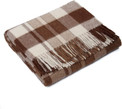 Alpaca Scottish Design Earth tones Plaid Blanket from Peru