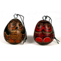 Gourd Owl Ornament Hand Carved Peru Artisans