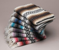 Striped Quality Mexican Blanket in Assorted 8 Colors 54" x 78"