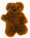 Natural Brown Alpaca Fur Teddy Bear 15"