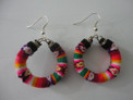 Hoop Earrings 2" Manta Woven Material