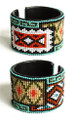 Cuff Six Navajo Rug Story Bracelet Cuff Glass Beads