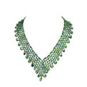 Lola 20" Necklace with Magnet Closure V Shaped Glass Beads