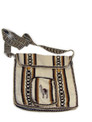 Wool Bone White Tote Bag with Llama Embroidered