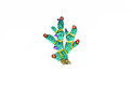 Hand-Punched Tin Ornament Cactus Milagro 