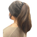 Thick Knitted Alpaca Ponytail Beanie Hat Stylish Winter Cap