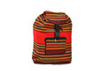 Back Pack Single Pocket and Top Closure Striped Manta Fabric