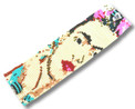 Frida Kahlo Double Magnetic Clasp 2 inches Wide Bracelet Hand Beaded