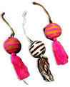 Mexico Sweet Bread Concha Tote Bag Charm Pom Pom Tassel Ornament Pan Dulce 