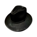 Charcoal Black Canvas Panama Hat One Size Hand Made Mexico