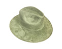 Suede Fedora Hat in Soft Sage size L Unisex