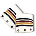 Signature Multistripe Hand-Knit Scarf Classic Iconic 100% Alpaca Scarf Collar
