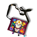 Sugar Skull Day of the Dead Bag Zippered with Shoulder Strap with Zipper