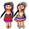 Assorted designs and color Peruvian traditional hand made doll 4"