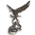 American Bold Eagle Fishing Aluminum Cast on Bronze Finish Life Size