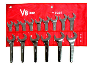 V8 Tools 9215 15pc Jumbo SAE Service Wrench Set