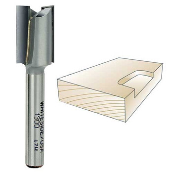 WHITESIDE #1300 STRAIGHT MORTISING BIT - 1/4" SH X 1/2" CD X 3/4" CL