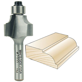 WHITESIDE #2100 BEADING BIT - 1/4" SH X 3/16" R