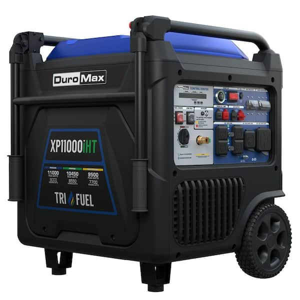 DUROMAX 11,000 Watt Remote Start Portable Tri Fuel Home Backup Inverter Generator w/CO Alert