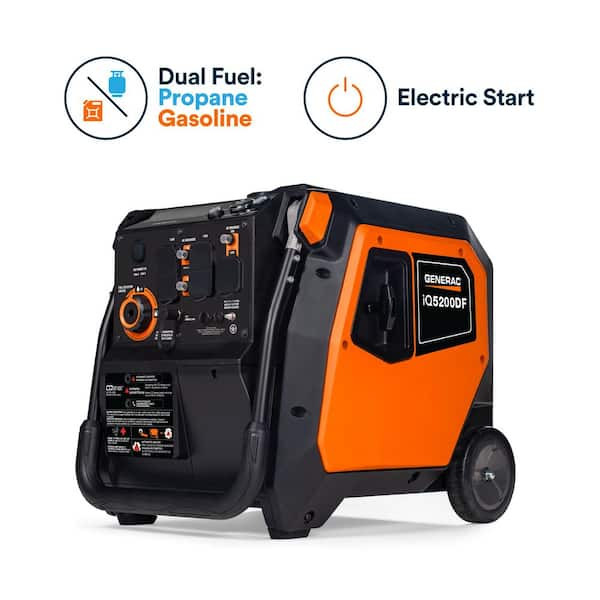 Generac 5200/3900-Watt Dual Fuel Inverter Generator, Fully E