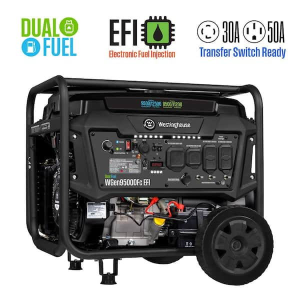 Westinghouse 12,500/9,500-Watt Remote Electric Start Dual Fu
